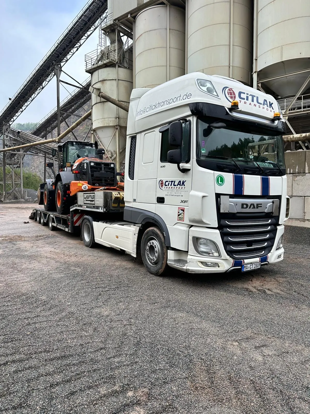 Transport eines Radladers
